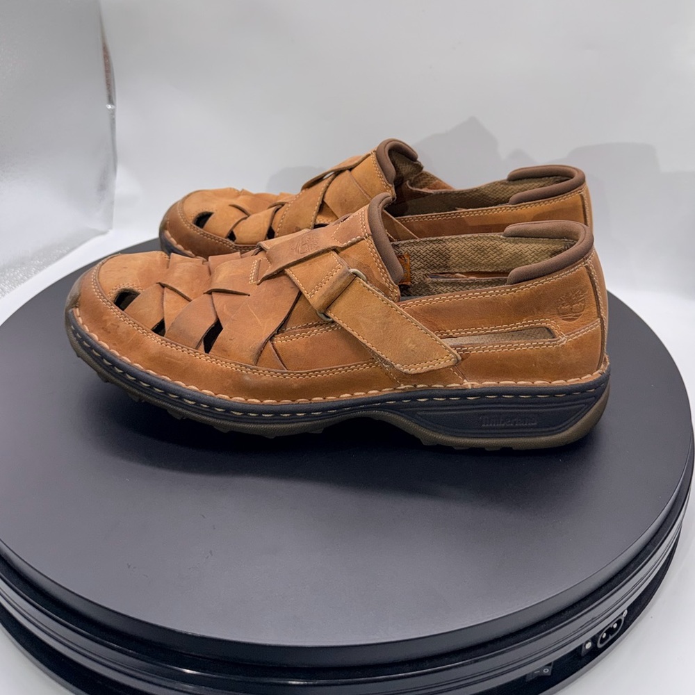 Timberland Fisherman Sandal Genuine Leather Mens Size 11 - Picture 3 of 7